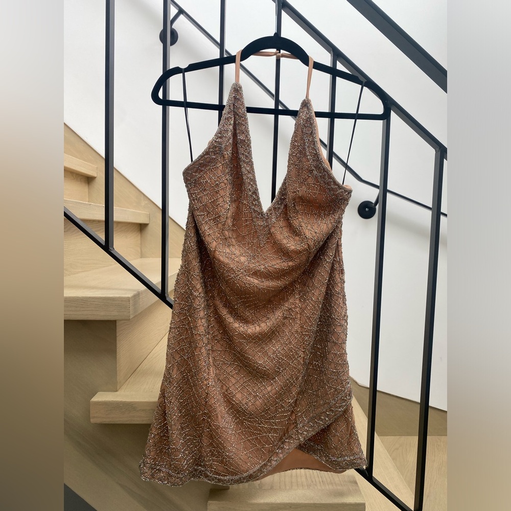 Revolve X by NBD Rischa Beaded Sequin Dress in Candy